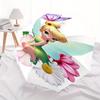 Disney Tinker Bell, Flowers Automatic Open/Close Umbrella - Cute Umbrella with Cute Design, Portable 3-Fold Compact Umbrella for Men & Women