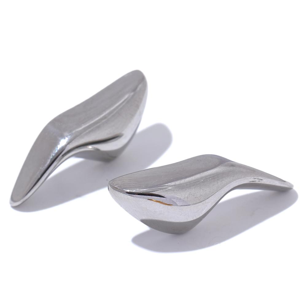 Eetit 2024 гладкая нержавеющая сталь 316L металлические нестандартные минималистичные серьги-гвоздики устойчивые к ржавчине стильные креативные ювелирные аксессуары