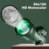 High Power 80X100 Monocular Telescope Long Range Zoom BAK4 Prism With Tripod Phone Clip For Outdoor Camping Hunting Scope
