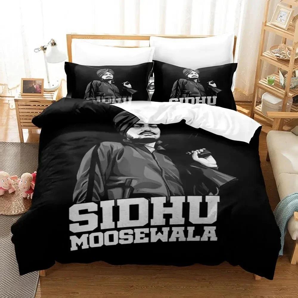 Постельное белье Sidhu Moosewala Rip с 3D-печатью, подходит для спальни, комплект с пододеяльником и наволочками, детский домашний текстиль
