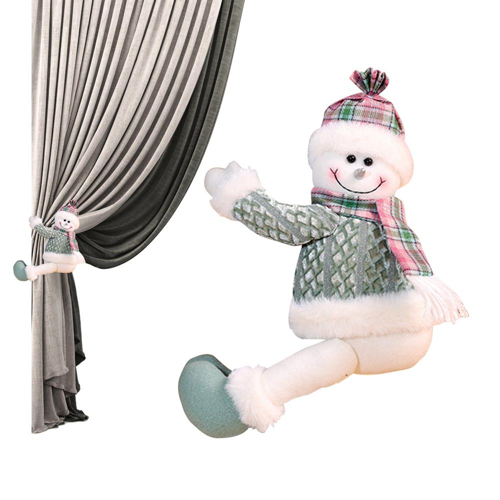 Drapery Holdbacks Snowman Gnome Drapery Holders Christmas Drape Buckles For Home Bedroom Living Room Bathroom Nursery Dorm Hotel