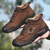 Genuine Leather Men Shoes Sneakers Waterproof Outdoor Men Boots Comfortable Men Walking Hiking Shoes