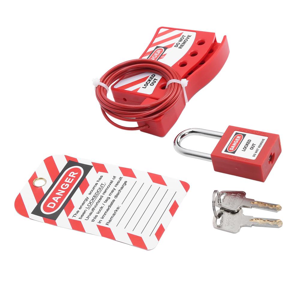 Security Cable Lock Engineering Lockout Locking Device Waterproof Durable for Fix Mechanical