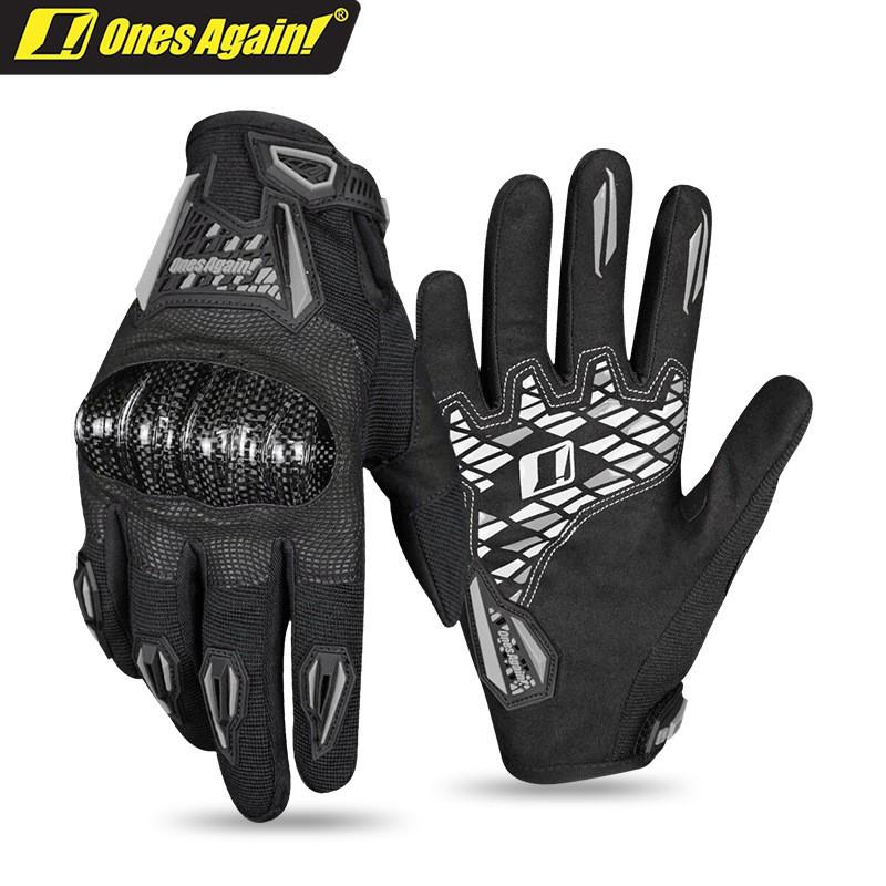 Ones Again Motorcycle Gloves Men Women - Carbon Fiber Reinforced Cycling Protective Gear Safety Riding Summer