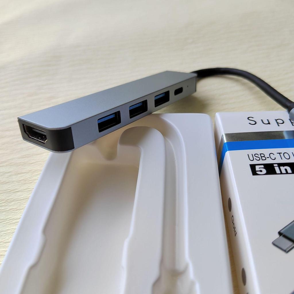 Трансграничная док-станция расширения USB 5-в-1: Совместимо с MacBook, iPad и телефоном