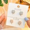 S925 Sterling Silver Vermiculite Earrings Female Model