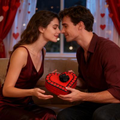 Коробка-сюрприз в форме сердца с винтами, напечатанная на 3D-принтере, рождественская головоломка, подарочная коробка, коробка для розыгрышей, украшение для дома, офиса, десктопа, сувенир, шутка, подарок-прикол