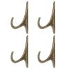 4 Sets Clothes Hook Zinc Alloy WallMounted Towel Hat Coat Hanger Home Organizer(SPN0001 Black Brown Bronze )