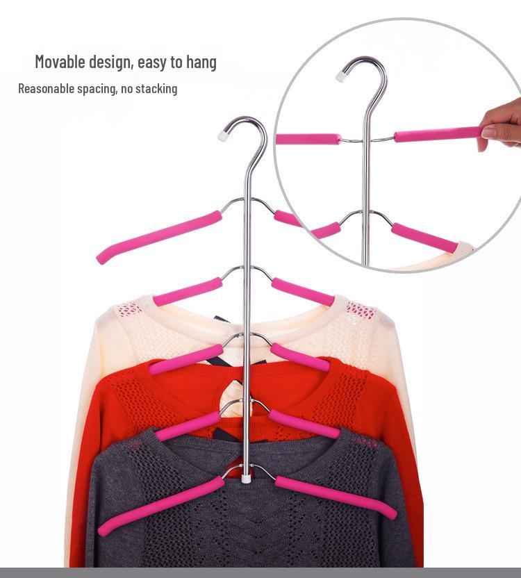 Нескользящая многофункциональная вешалка-губка для одежды, футболок и сушки на стойке