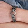 Готический браслет с черепом, мужской браслет в стиле панк-рок, мужские байкерские браслеты, позолоченные ювелирные аксессуары из нержавеющей стали