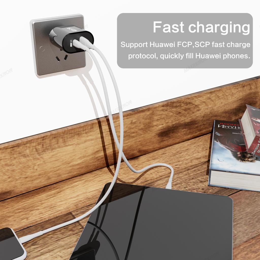 GaN USB Type C Charger 65W PD Fast Charge Adapter Mobile Phone Quick Charger For iPhone Samsung Xiaomi Wall Charger Plug