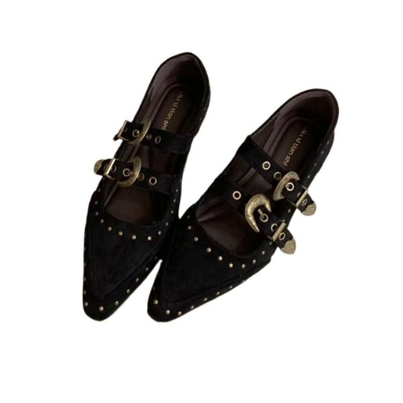 Модный дизайнер Летние Новые Женские Лоферы Балетки Обувь с Острым Носком Модные Сандалии Элегантные 2025 Повседневная Спортивная Обувь Пряжка Женские Кроссовки