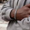 6 мм Miami Cuban Chain Браслет для Мужчин Мальчиков, Браслет на Запястье из Нержавеющей Стали со Звеньями Curb Dome, Стильный Базовый Панк Украшение Подарок