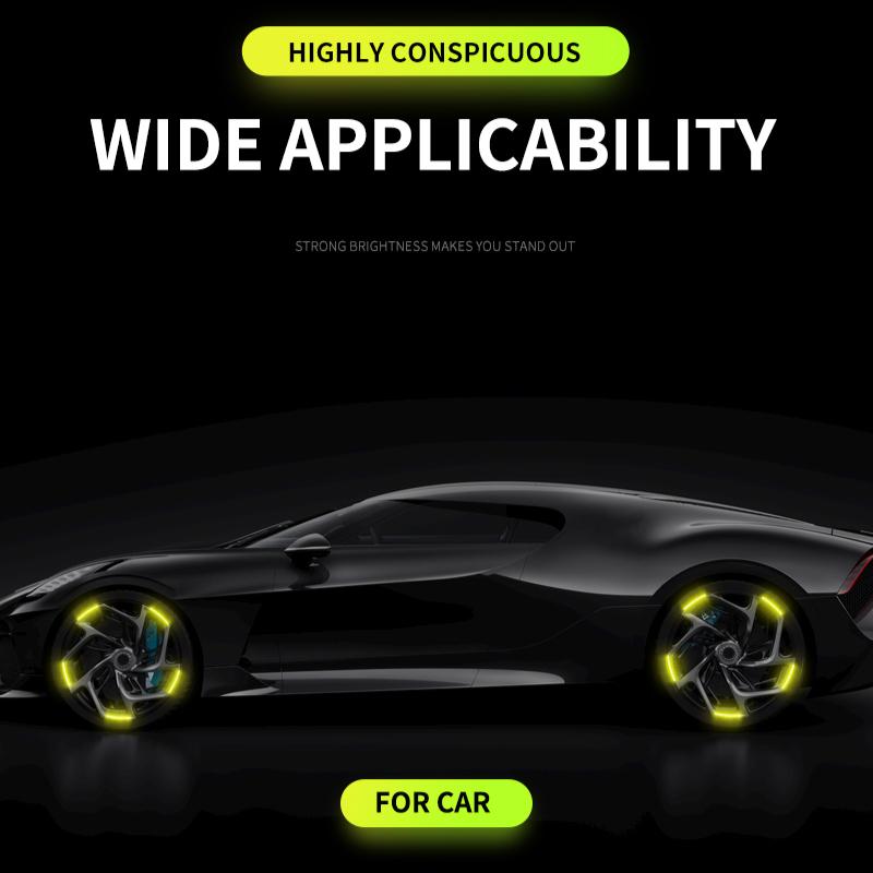 Светоотражающая наклейка на ступицу колеса автомобиля Светоотражающие полосы на обод шины Для Mercedes-Benz AMG C500 C200 C300 A B C E GLA CLA GLK GL ML GLE W204 W205 W203 W211