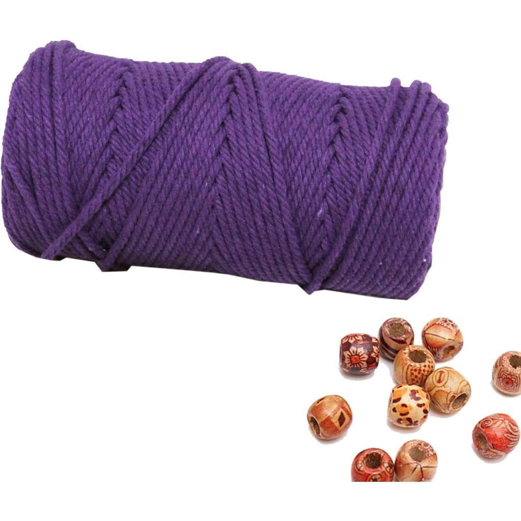 Шнур макраме 4 мм 100 м, хлопковая веревка, веревка, поделки, сделай сам, цветная нить, витой шпагат, ручное шитье, домашнее свадебное украшение