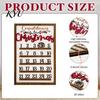 Creative Gift for Friends Wooden Christmas Countdown Calendar, 25 Days Advent Calendar Sign with Sturdy Garden Hanging Movable Wreath Marker,