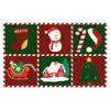 Christmas Style Carpet Soft and Living Room Doormat Santa Claus Dining Room Foyer Room Bedroom Santa Claus Floor Mat Decoration