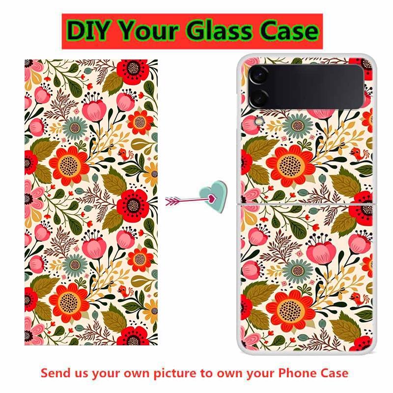 DIY Customized Case for Samsung Galaxy Z Fold 3 4 5 Cover PC Plastic Personalized Photo Case for Samsung Z Flip 3 4 5 Coque