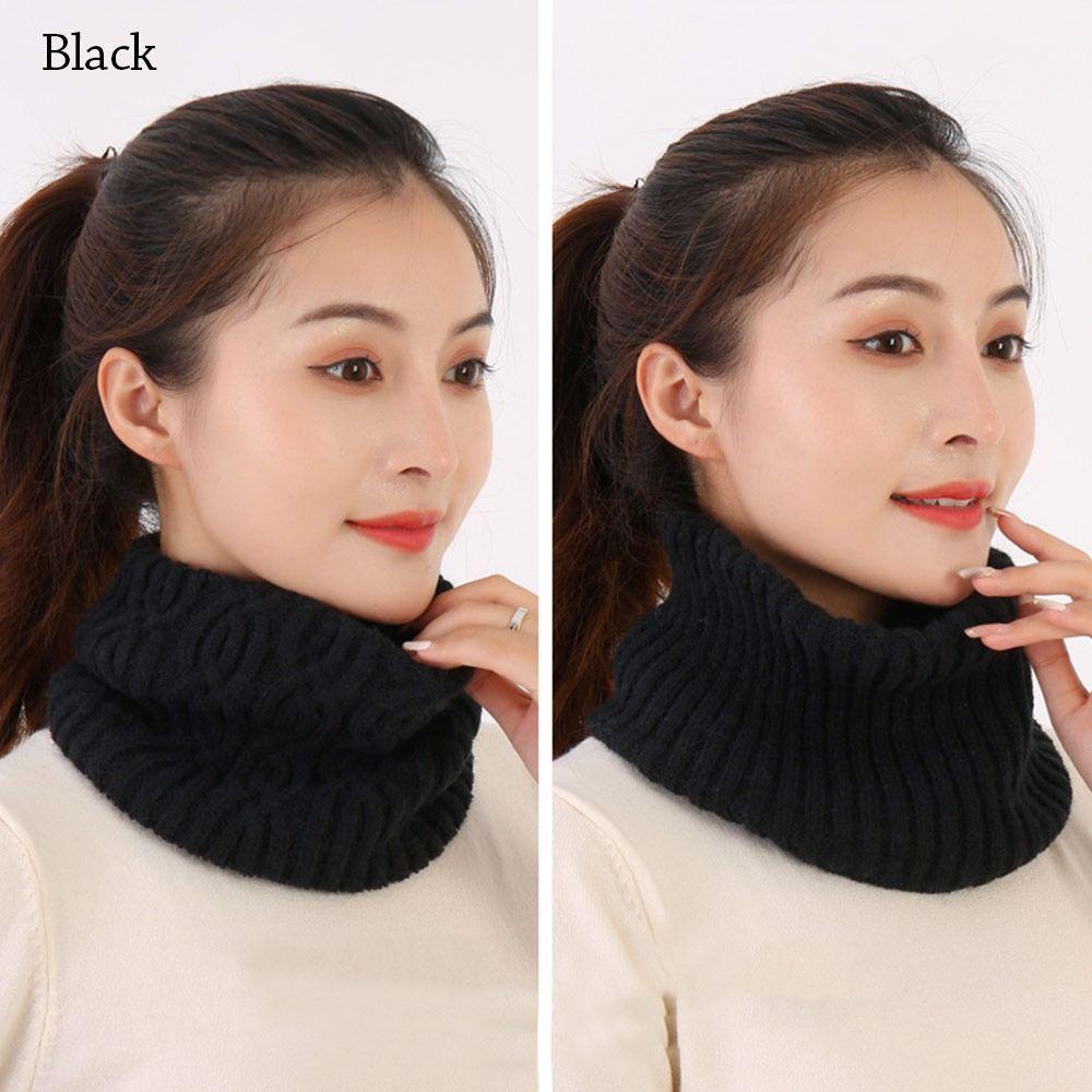 Women Detachable Warm Knitted Fake Collar Neck Warmer Scarf Turtleneck