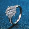 1ct Certified Moissanite Engagement Rings Sterling 925 Silver Vvs Diamond Ring For Women Flower Wedding Promise Rings