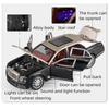 Diecast 1/24 Scale Bentley Mulsanne Alloy Model Car Collection Vehicle Simulation Sound & Light Metal Toy Car Toy for Kids Gift