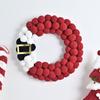 Christmas Wreath Plush Balls Bright Colors Lightweight Festive Atmosphere Wreath Holiday Season Decoration