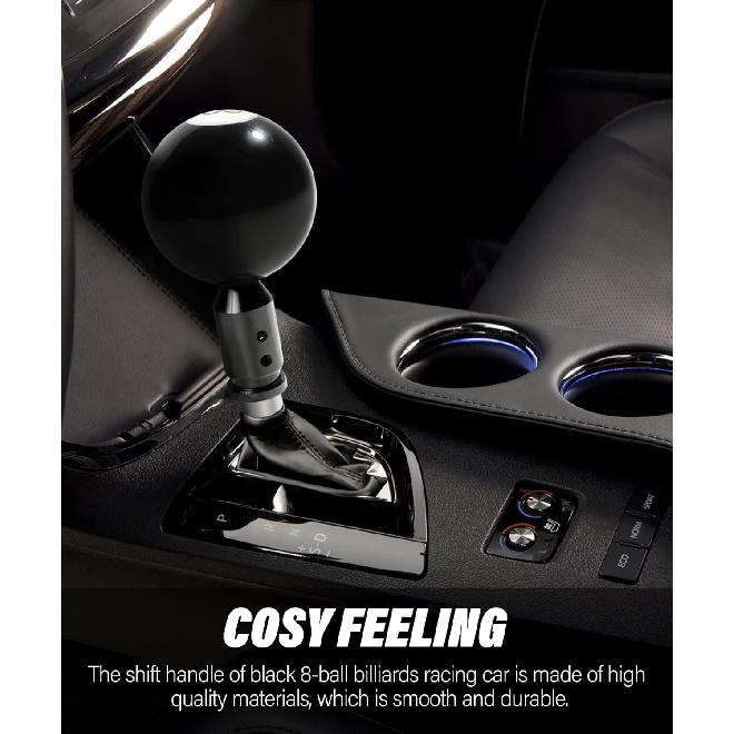 YAKEFLY Universal Gear Shift Connector, Aluminum Automatic Shifter Adapter, Non-Threaded Manual Gear M12x1.25 (Black)