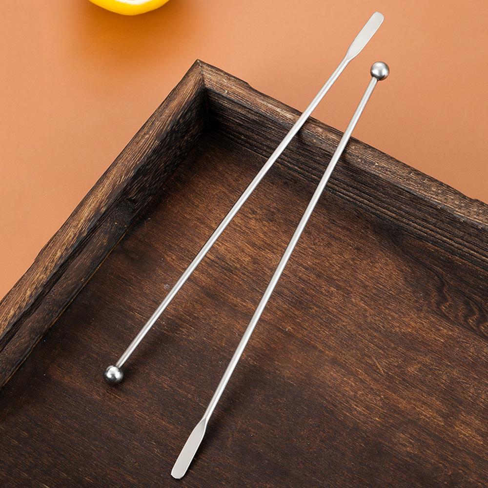 5Pcs Metal Cocktail Stirrers Made of High-Quality 304 Stainless Steel Suitable for Coffee And Beverage Mixing Ideal for Home