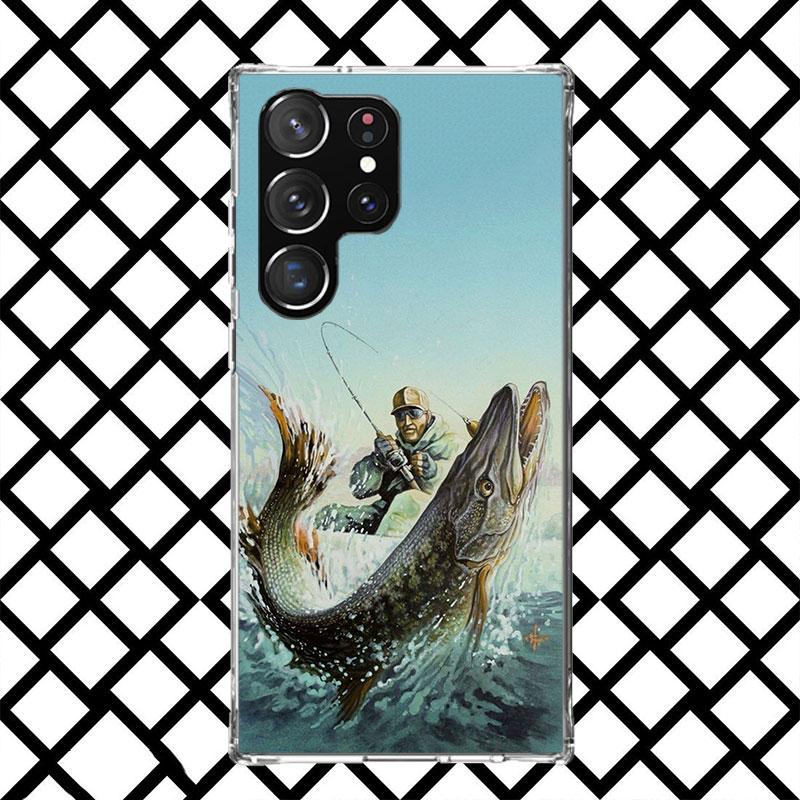 Hunting Fishing Man Phone Case for Samsung Galaxy S26 S25 Edge S24 S23 Ultra S22 Plus S21 FE S20 + Soft Cover Print Fundas Galax