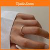 Chic Irregular Geometric Square Ring For Women Adjustable Size Copper Fashion Accessory