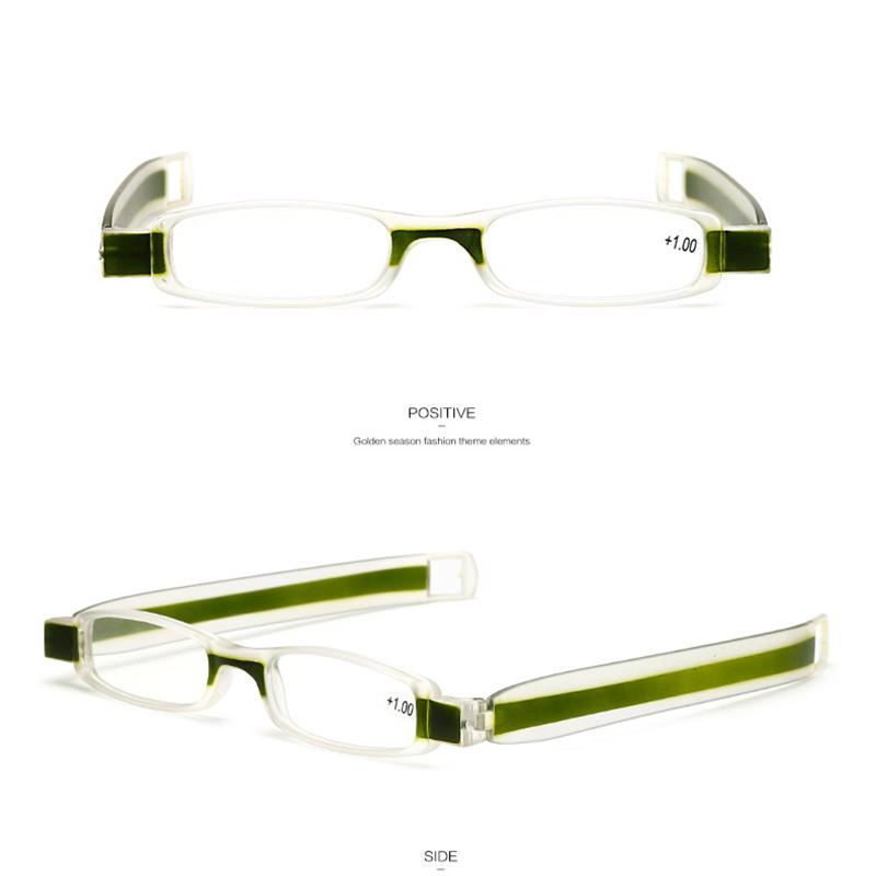 Портативные квадратные складные очки для чтения, вращающиеся на 360 градусов, пресбиопические, складные очки для чтения, унисекс