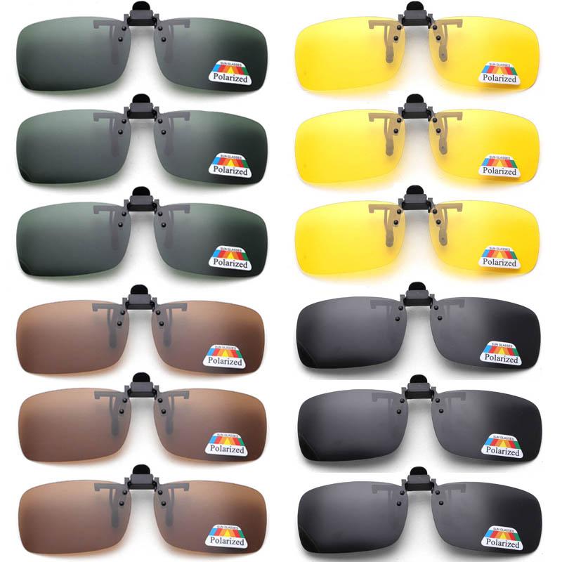 Trendy Unisex Flip-up Lens Sun Glasses Fashion Riding Sunglasses UV400 Driving Glasses Eyewear Unisex Day Night Vision Clip-on Polarized Sunglasses