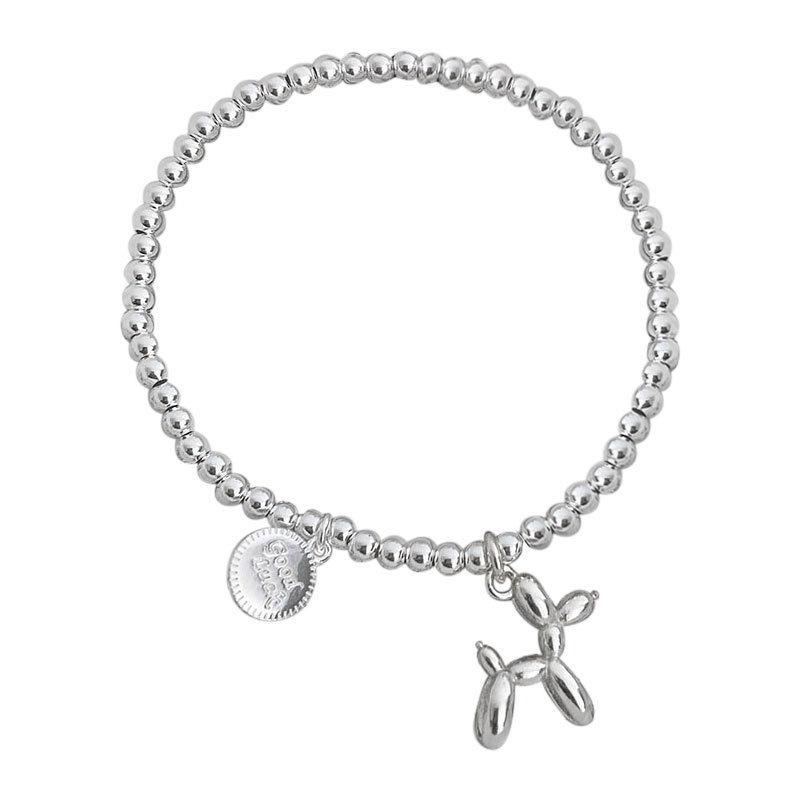 Женский браслет, креативный милый воздушный шар, браслеты с собаками, цепочка с бусинами, женские украшения, милые пары, модная эластичная металлическая веревка