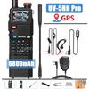 Baofeng UV-5RH PRO GPS Walkie Talkie APRS 6800mAh Battery High Power Type-C Charging Wireless Copy Frequency Upgraded of UV-5RM