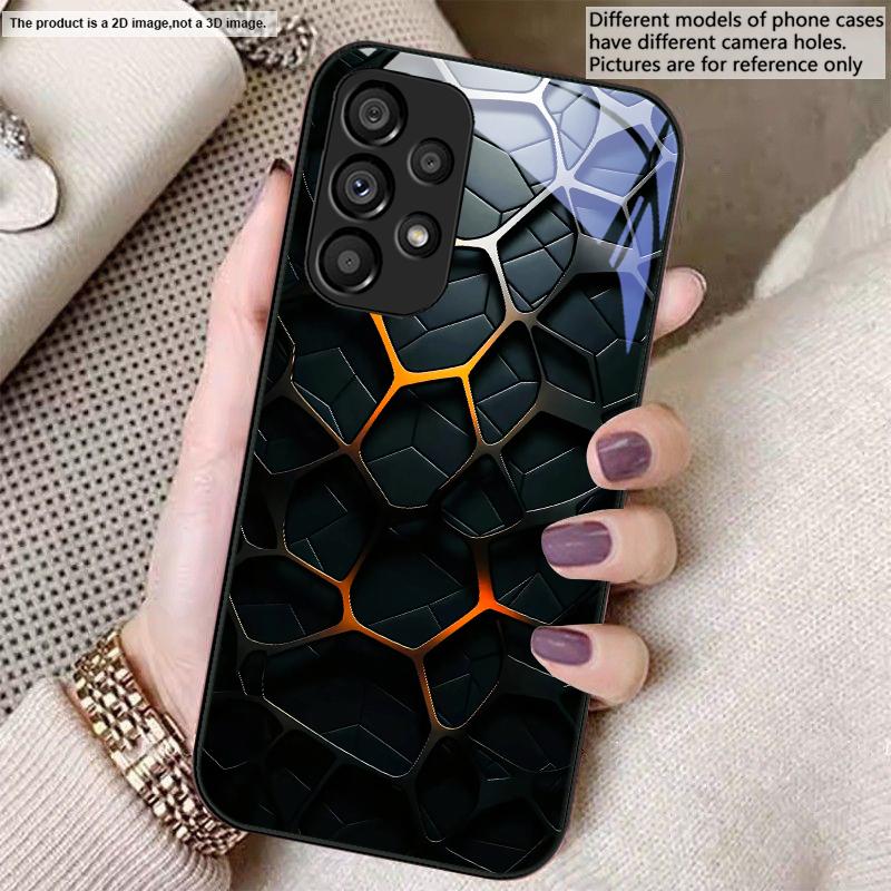 Hexagonal honeycomb core For Samsung S22 S8 S9 10 20 Ultra S21 Pro S22 Plus S23 FE S24 Ultra S25 Edge S25Ultra Glass Phone Case