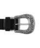 WEGO Western Buckle Vintage Size Black Belt, Casual, Simple, Gift, Classic, Women's, F,