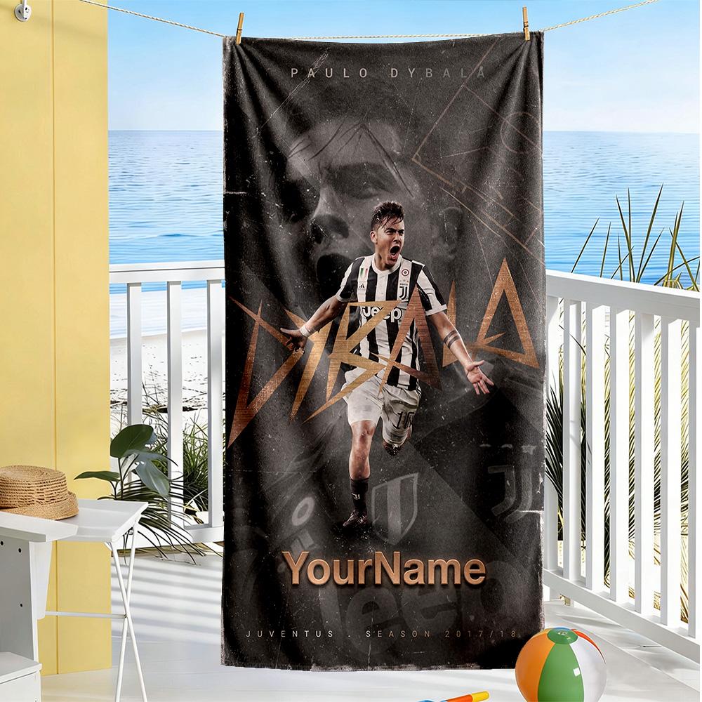 Juventus Customize Your Name Beach Towel Quick-Dry Soft Microfiber