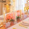 1 Set With Sturdy Base Easter Glass Weddings Cylinder Tops Housewarming Clear Table Centerpiece Decorations Windproof Christmas
