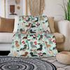 VIKAMA Cute Dachshund Blanket, Soft And Skin-Friendly Flannel Cartoon Printed Blanket, Sofa, Bedroom, Dormitory, Nap Blanket