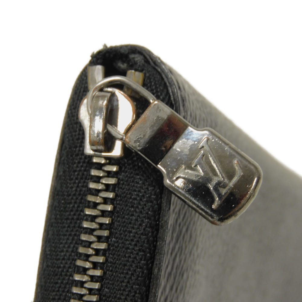 Подержанный 12564 Кошелек Zippy, Вертикальный, M81662 7943, Черный, RFID IC-чип, Monogram Eclipse Noir Мужской из Японии