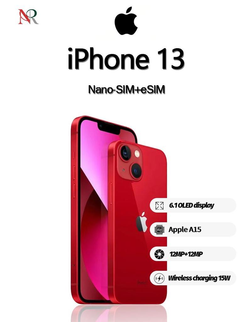 Apple Смартфон iPhone 13 версии для США, глобальный язык, одна SIM + eSIM, восстановленный телефон