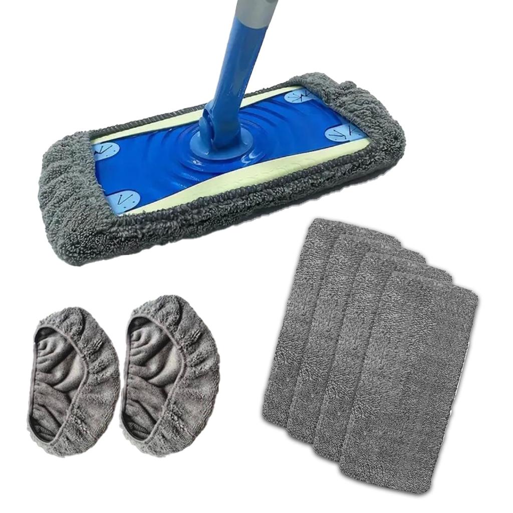 Совместимый с Quickle Wiper очиститель для пола, совместимый с сухим влажным воском So&Saku Pad, Pad, Rag, Wipe, (Пакет 4)