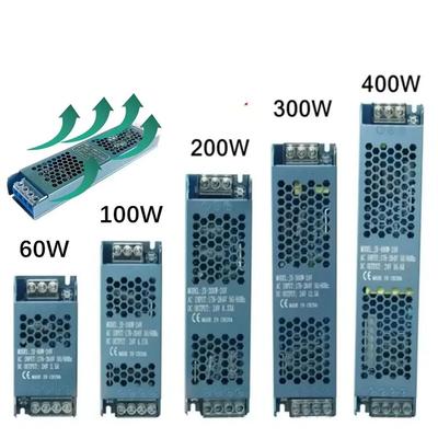 60 Вт 100 Вт 200 Вт 300 Вт 400 Вт DC 12 В/24 В Ультратонкий Адаптер Питания Драйвер Светодиодной Ленты Выключатель Лампа 5A 12A Трансформатор Освещения