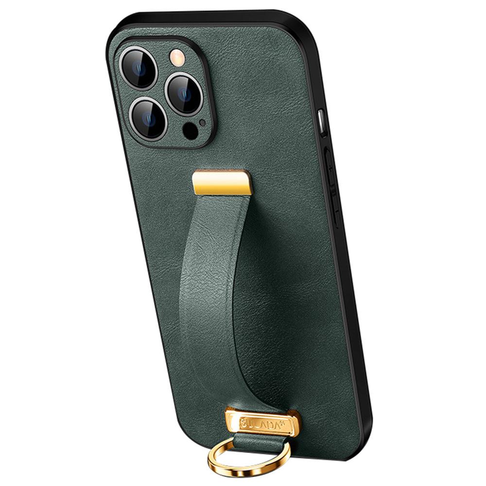 SULADA Fashion Series for iPhone 16 Pro Max Case Wristband Kickstand Leather Back Phone Cover