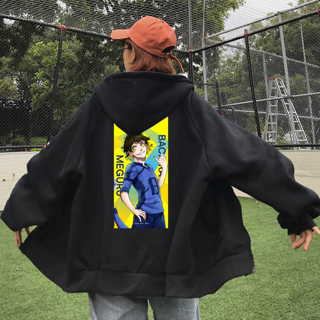 Seishiro Nagi BLUE LOCK Манга Толстовки на молнии Аниме Графический кардиган с принтом Одежда с капюшоном Мужчины Женщины Модная куртка на молнии Толстовки