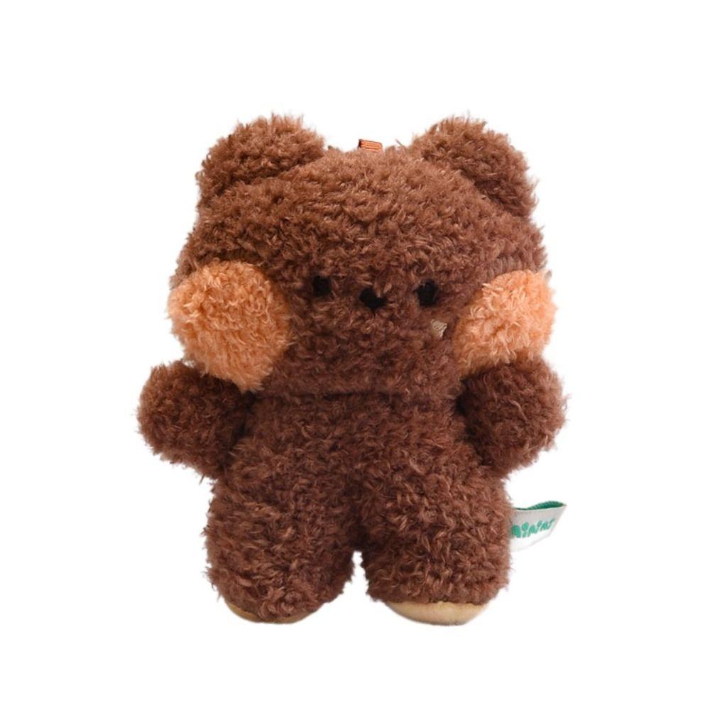 Bread Series Cartoon Plush Doll Kawaii Multicolor Frog Duck Bag Ornament Stuffed Keychain Hanging Fluffy Animal Pendant