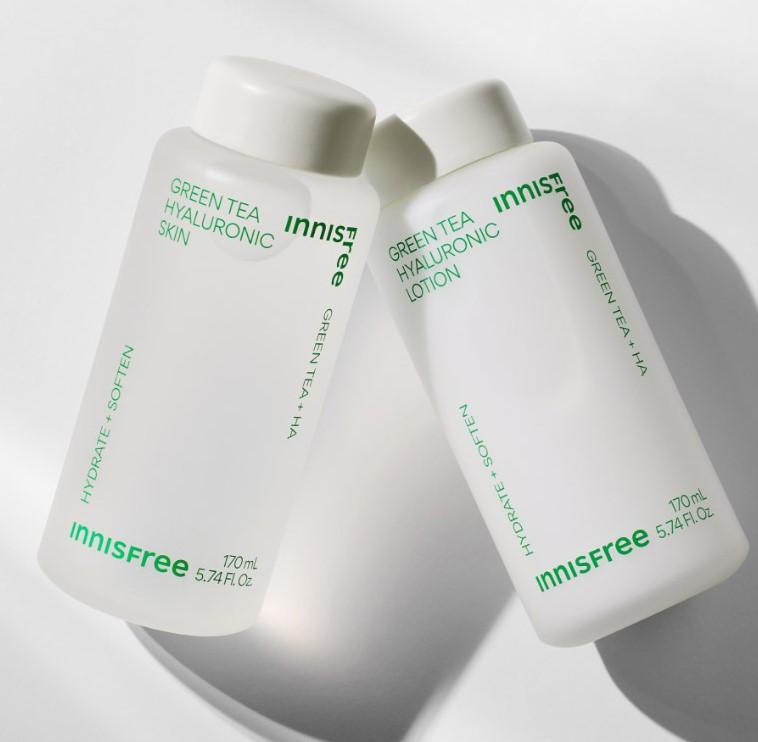 Innisfree Набор для ухода за кожей с гиалуроновой кислотой и зеленым чаем