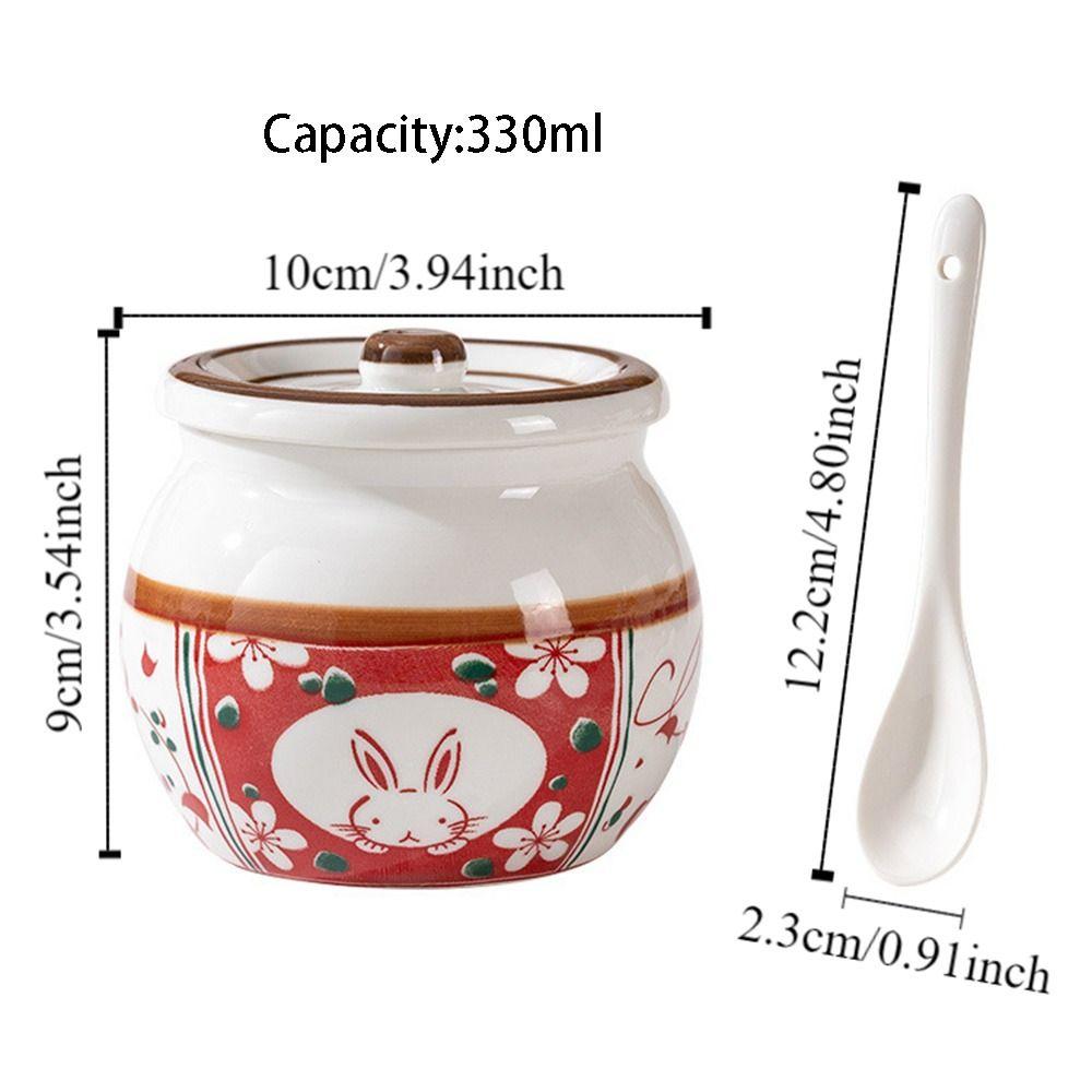 Пылезащитная расписанная вручную керамическая банка 330 мл контейнер для приправ бутылка для приправ соль/сахар