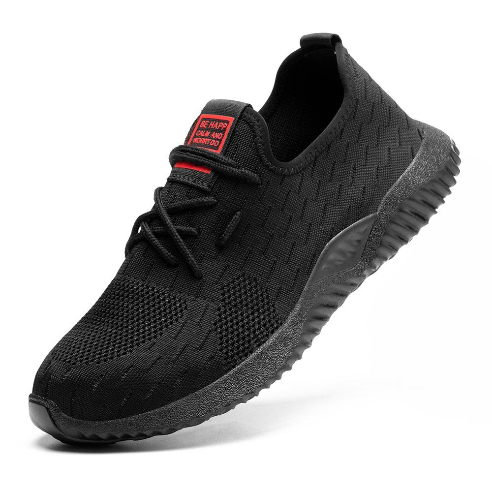 Steel Toe Safety Shoes for Men Lightweight Work Shoes Anti-Puncture Anti-Smash Fashion Safety Sneaker Non-slip Wear Resistant