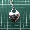 [Pre-owned] TIFFANY 925 Keyhole Heart Pendant Necklace j112-5